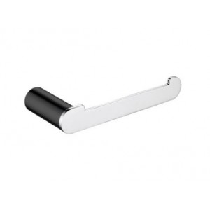 Esperia Black & Chrome Solid Brass Toilet Roll Holder